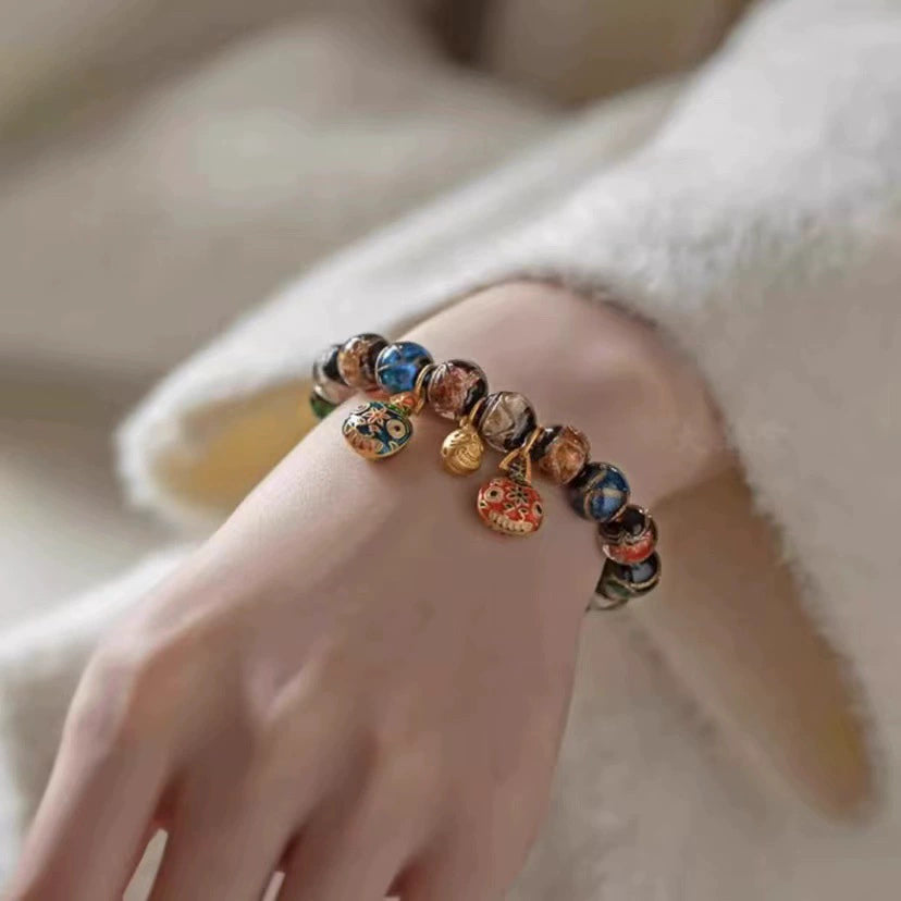 Shangri-La Sacred Ash Glass Bracelet-Colorful Energy