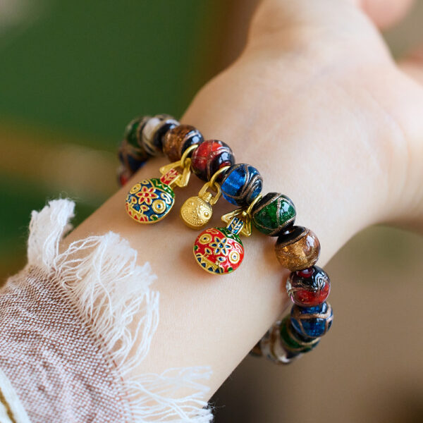 Shangri-La Sacred Ash Glass Bracelet-Colorful Energy