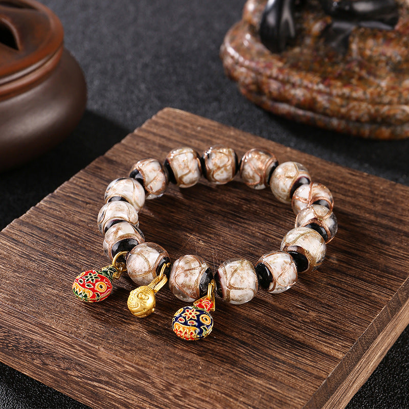 Shangri-La Sacred Ash Glass Bracelet-White Energy