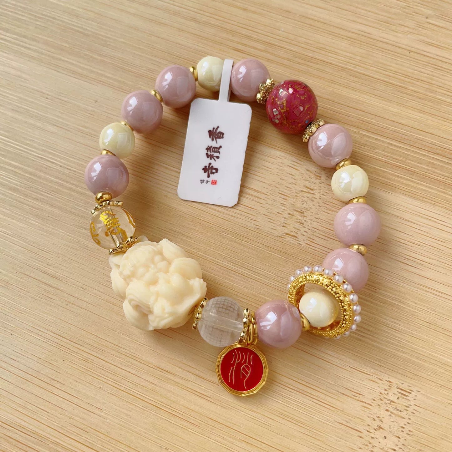 Charming Pink Sacred Ash Porcelain Bracelet – Red Planet