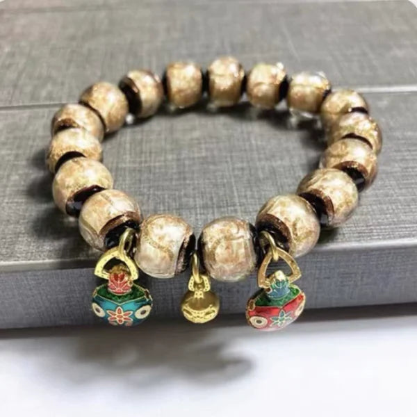 Shangri-La Sacred Ash Glass Bracelet-White Energy